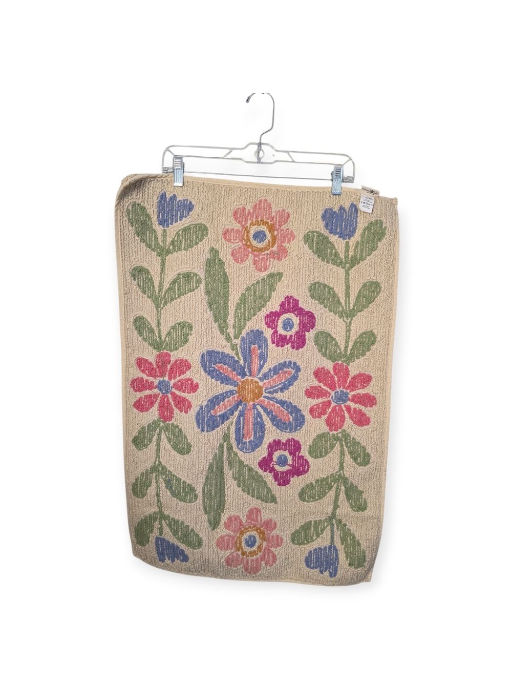 New without tags Natural Life flower and vine folk bath mat, standard size - Picture 3 of 3